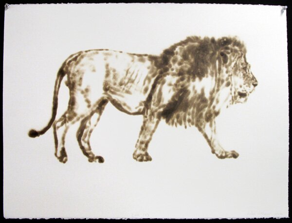 torch drawing of Lion